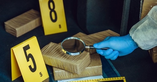 suspicious package being checked